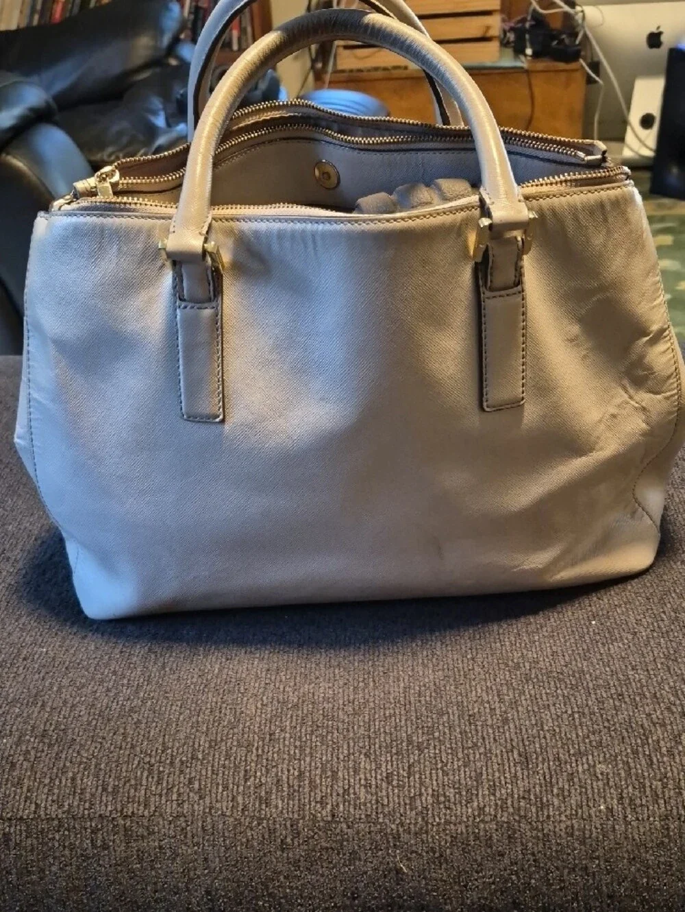 Tory Burch Light Beige Leather Satchel